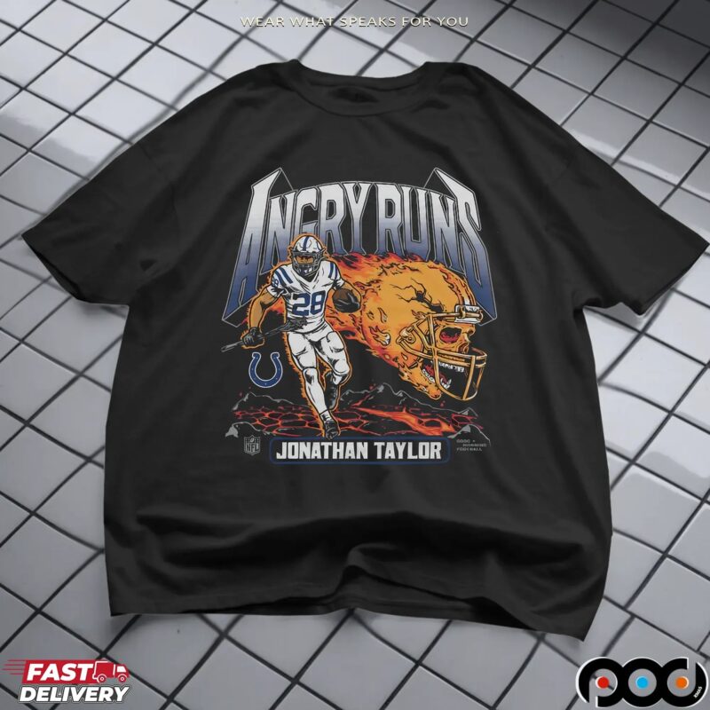 Angry Runs Indianapolis Colts Jonathan Taylor 2025 T Shirt