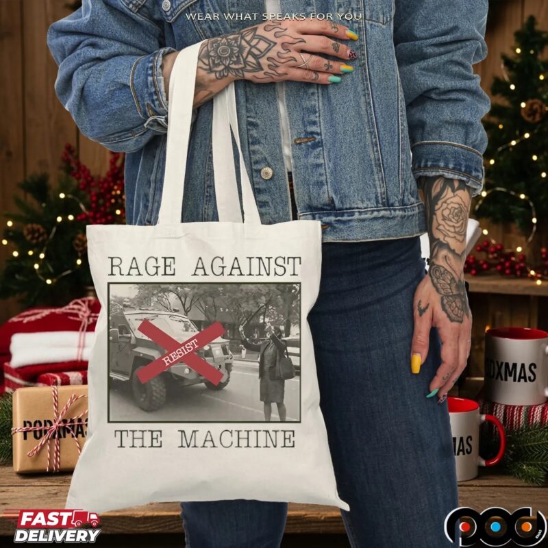 Resist Rage Against The Machine Vintage New York Woman Photo T Shirt