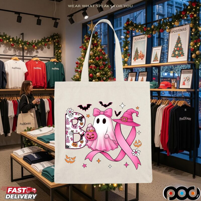 Boo Halloween Pumpkin Tee, In October We Wear Pink, Pink Ribbon Witch, Breast Cancer Awareness, Halloween Pink Ghost T Shirt Boo Halloween Pumpkin Tee, In October We Wear Pink, Pink Ribbon Witch, Breast Cancer Awareness, Halloween Pink Ghost T Shirt