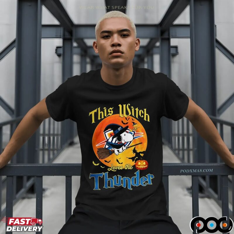 Snoopy This Witch Loves The Oklahoma City Thunder Halloween T Shirt