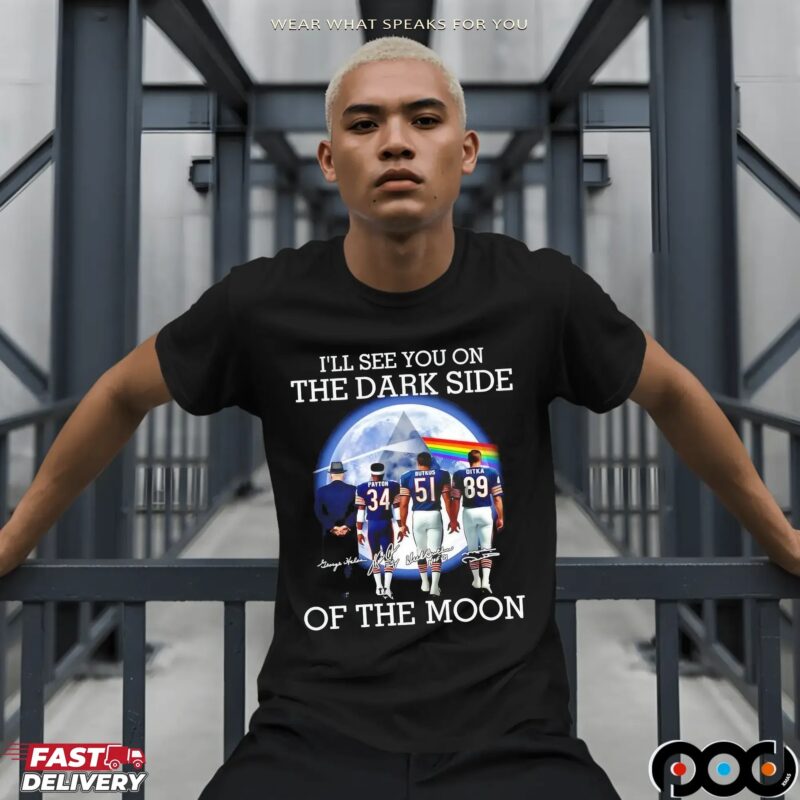 Pink Floyd Chicago Bears I'll See You On The Dark Side Of The Moon T Shirt