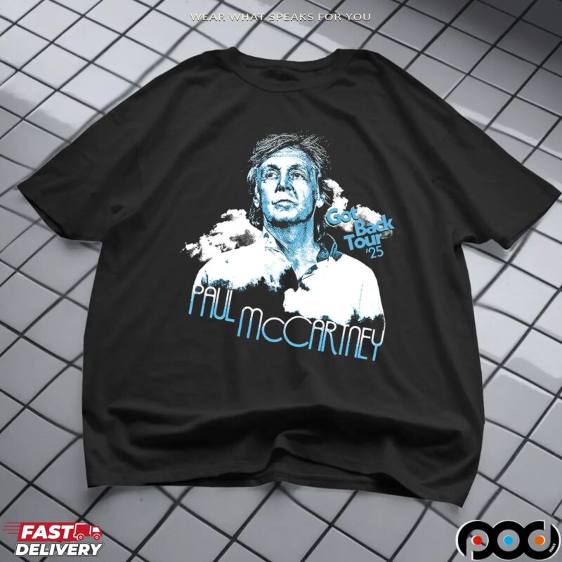 Paul McCartney Got Back 2025 Tour Graphic Portrait T Shirt
