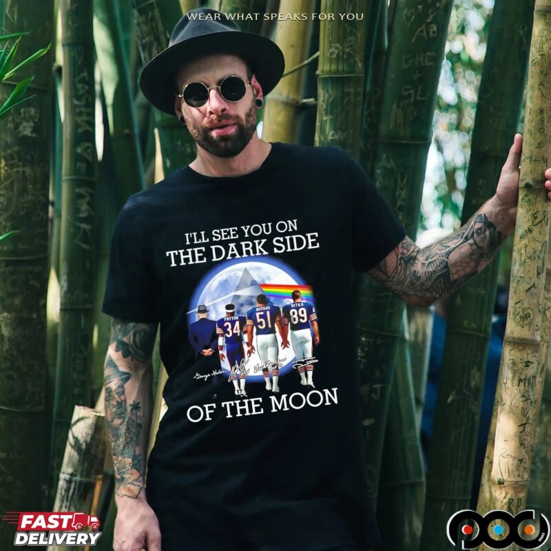 Pink Floyd Chicago Bears I'll See You On The Dark Side Of The Moon T Shirt