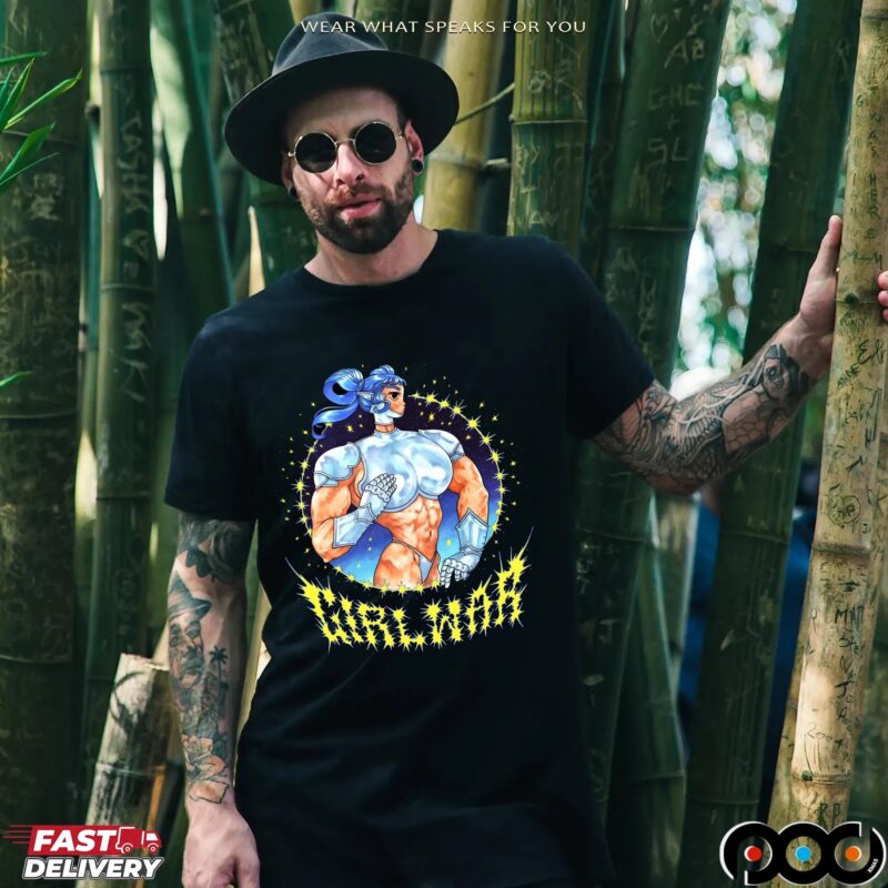 Armored Beef Muscle Girl War Anime T Shirt