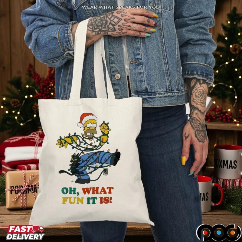 The Simpsons Oh What Fun It Is Christmas Lights T Shirt