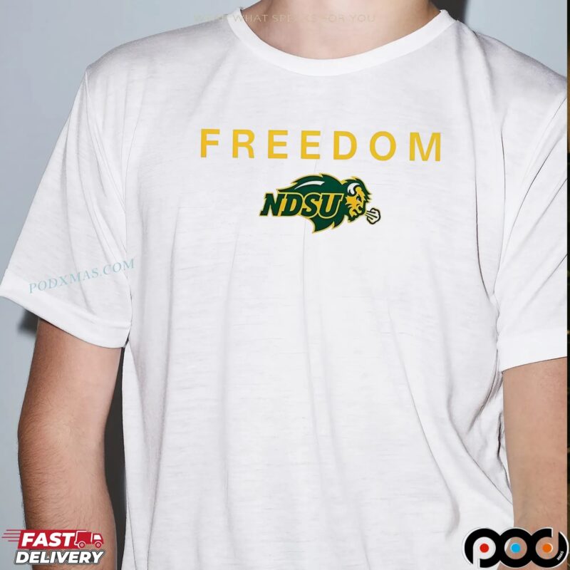 Freedom North Dakota State Bison Football Logo T Shirt