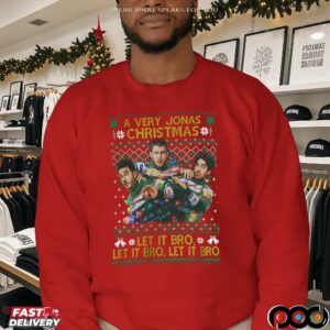 A Very Jonas Christmas Let It Bro Ugly Xmas T Shirt