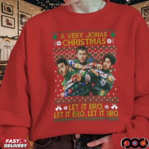 A Very Jonas Christmas Let It Bro Ugly Xmas T Shirt