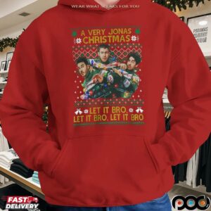 A Very Jonas Christmas Let It Bro Ugly Xmas T Shirt