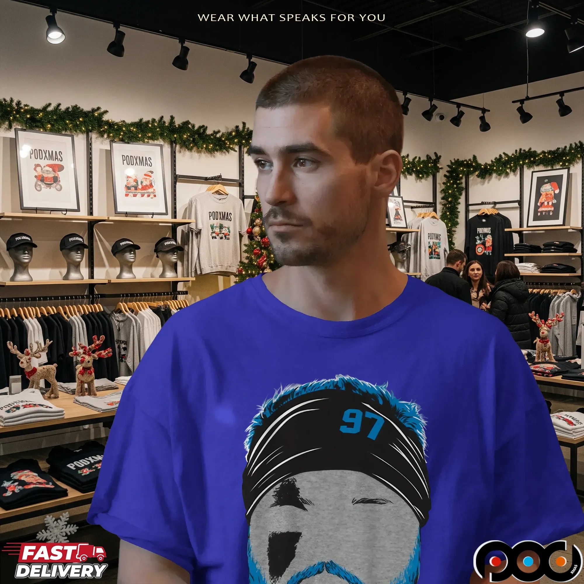 Aidan Hutchinson Detroit Lions Blank Face T Shirt