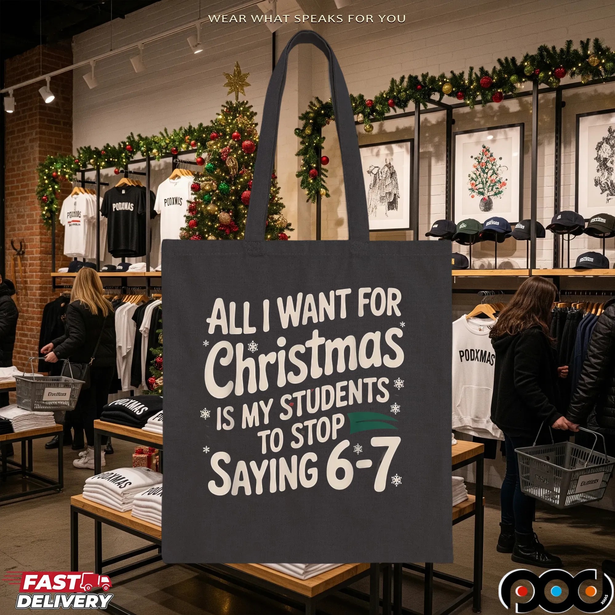 All I Want For Christmas Is My Students To Stop Saying 6-7 Shirt