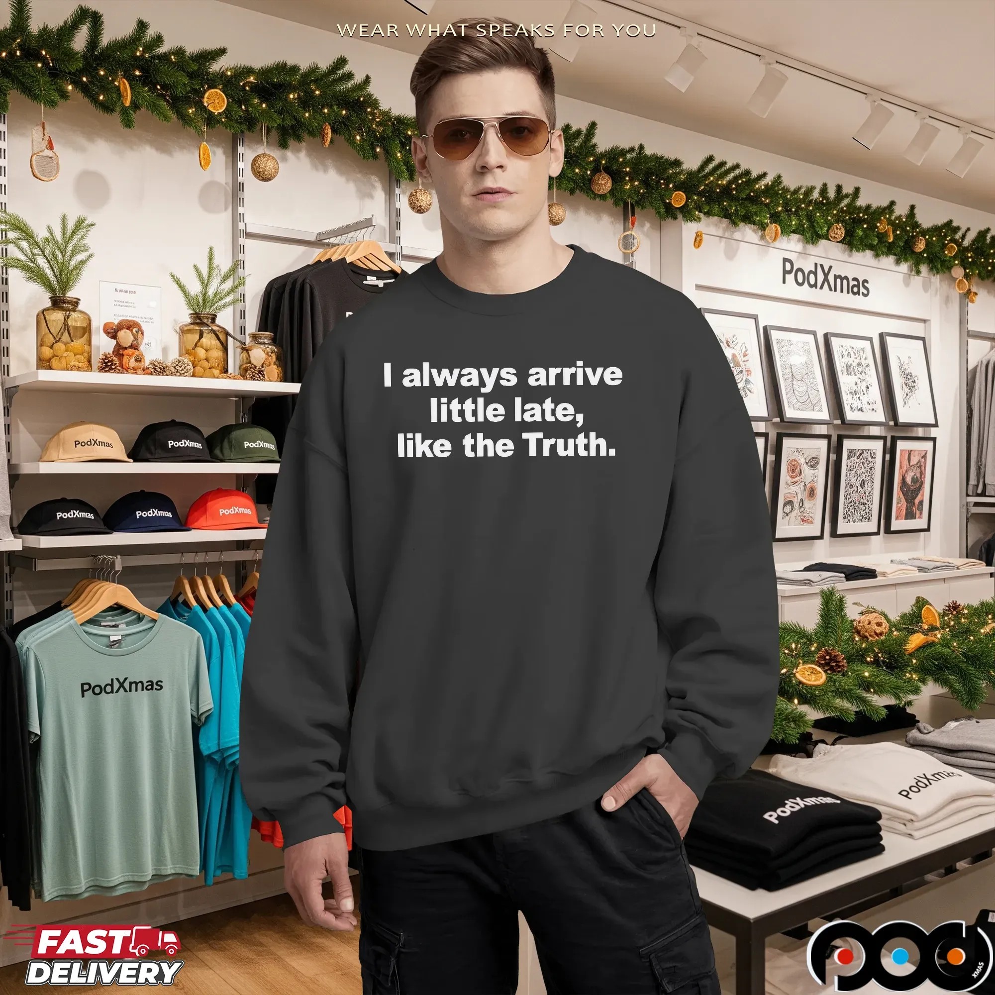 Always Arrive Little Late Like The Truth T Shirt