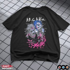 Arcane Jinx and Ekko League Of Legends Graphic T Shirt
