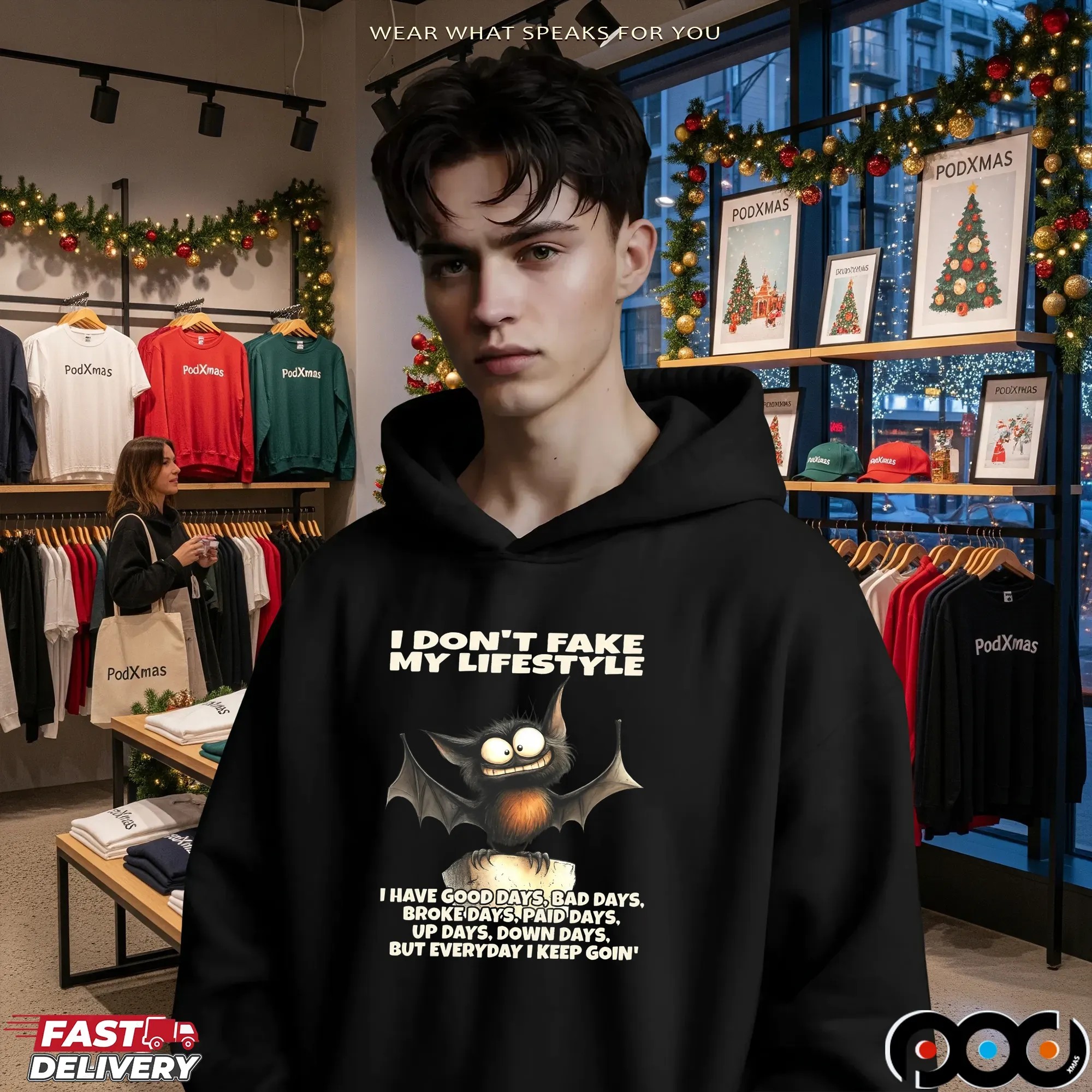 Bat I Don't Fake My Lifestyle I Have Good Days, Bad Days, Broke Days, Paid Days, Up Days, Down Days, But Everyday I Keep Goin' Shirt