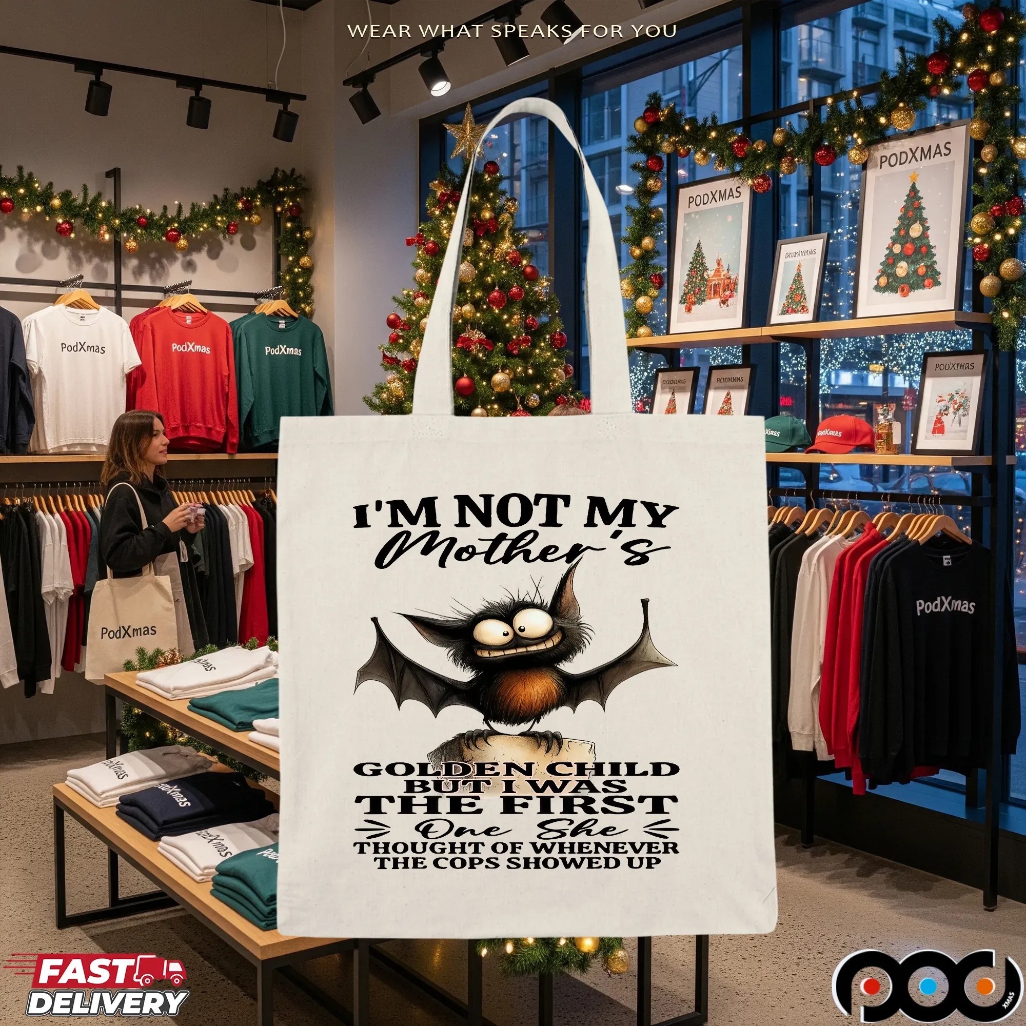 Bat I'm Not My Mother's Golden Child But I Was The First One She Thought Of Whenever The Cops Showed Up T Shirt