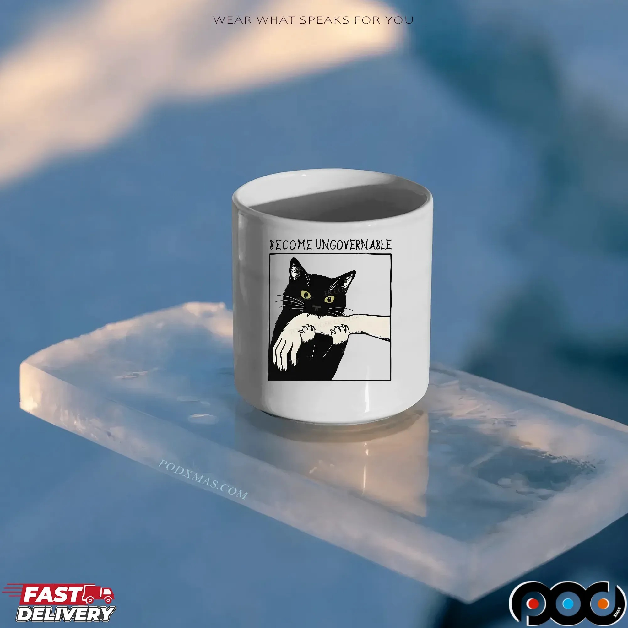 Become Ungovernable Black Cat Biting Meme T Shirt