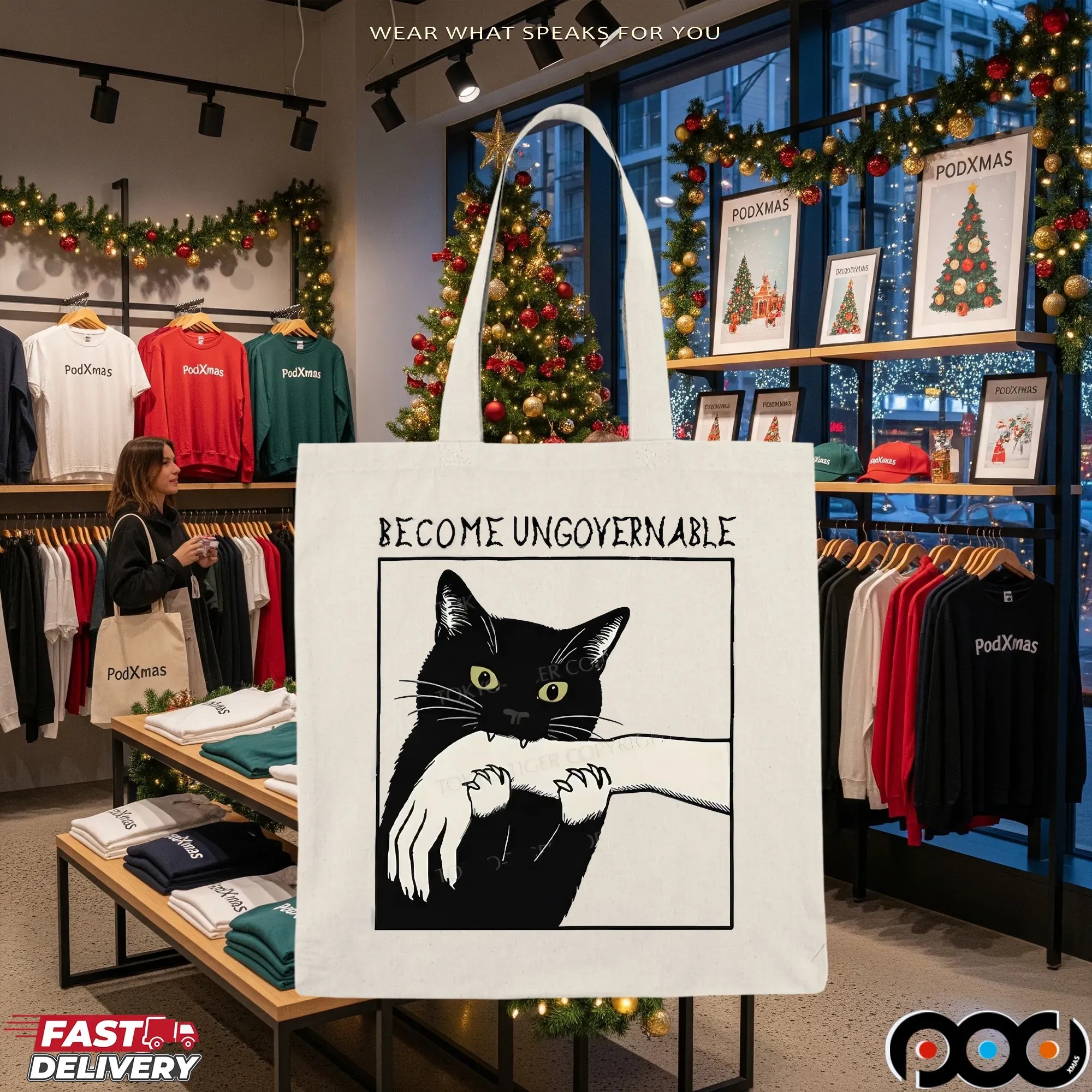 Become Ungovernable Black Cat Biting Meme T Shirt