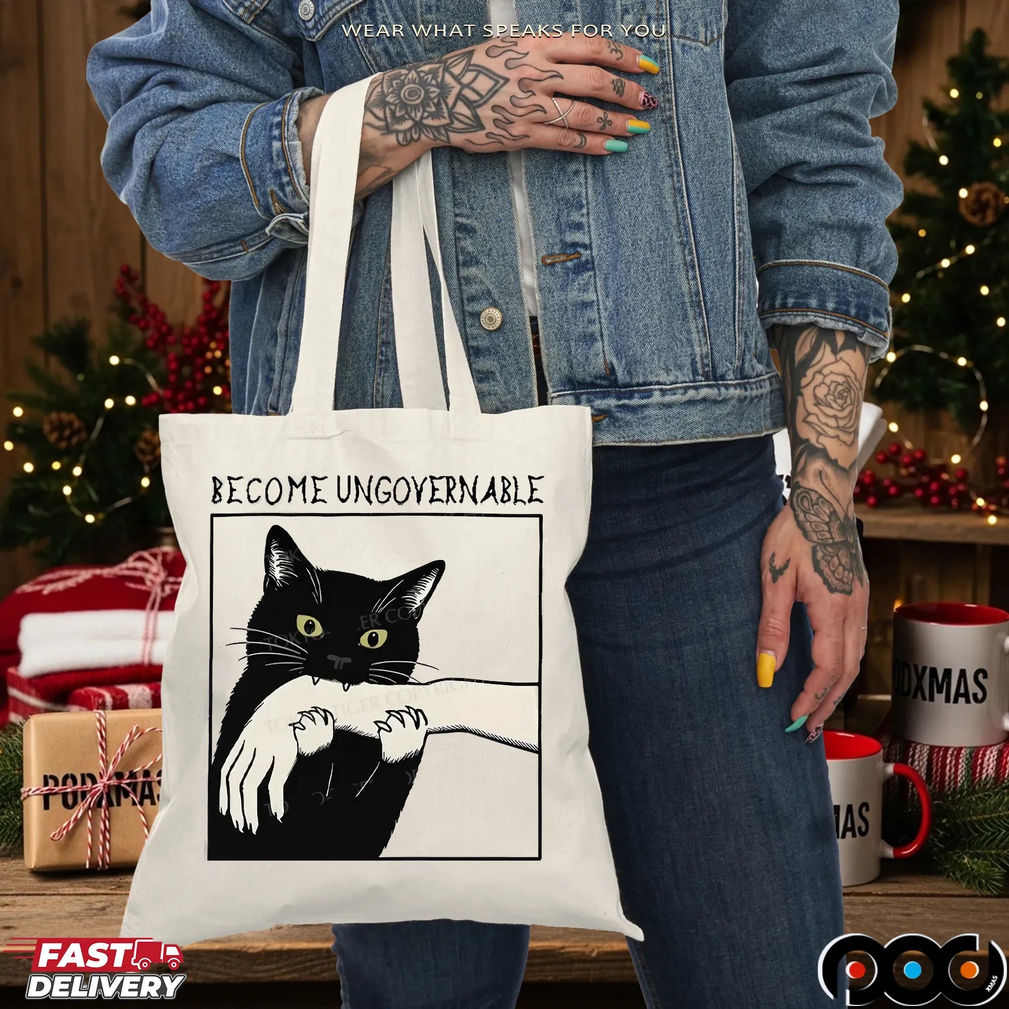 Become Ungovernable Black Cat Biting Meme T Shirt