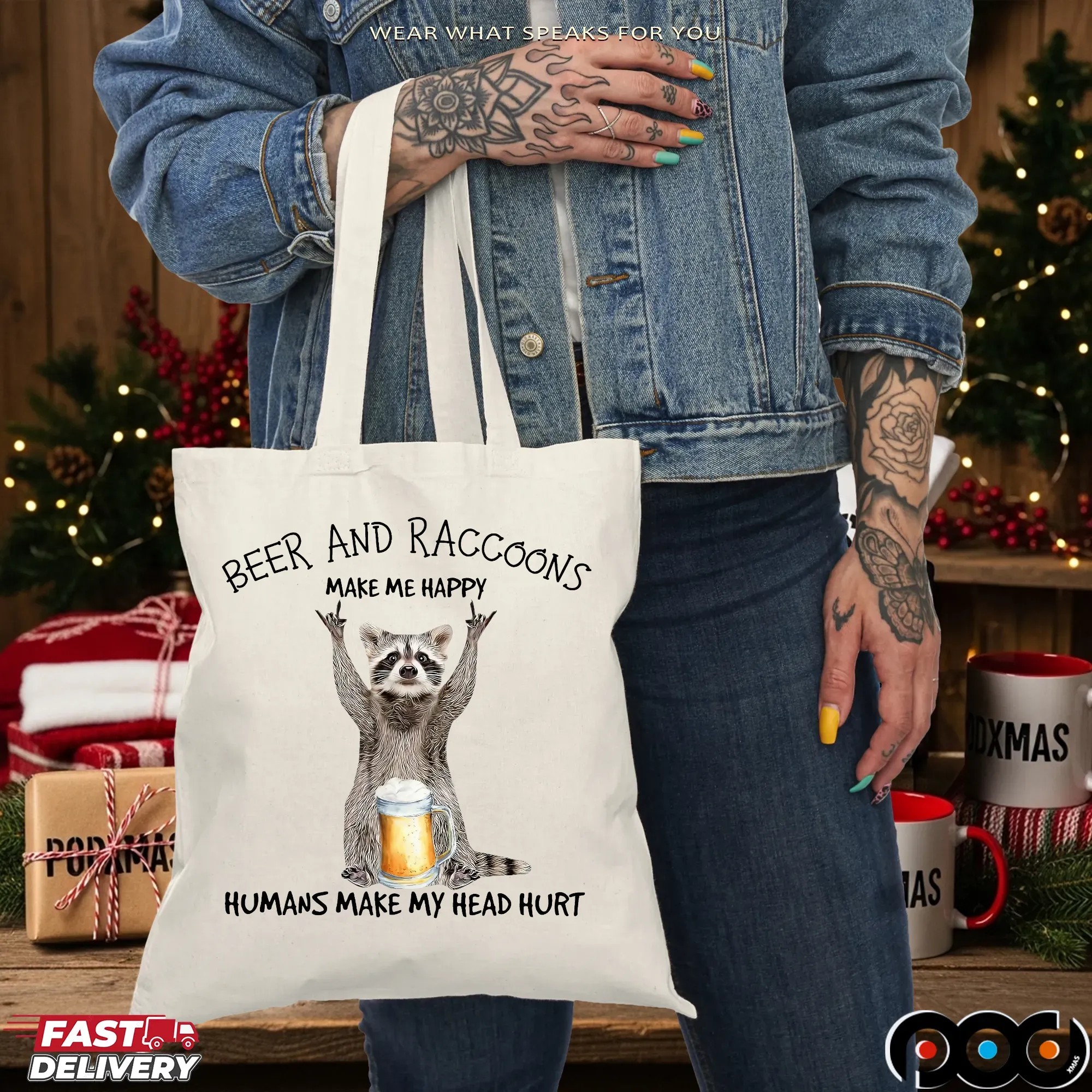 Beer And Raccoon Make Me Happy Humans Make My Head Hurt T Shirt