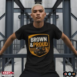 Brown And Proud Ups Driver Pride Logo Graphic T Shirt