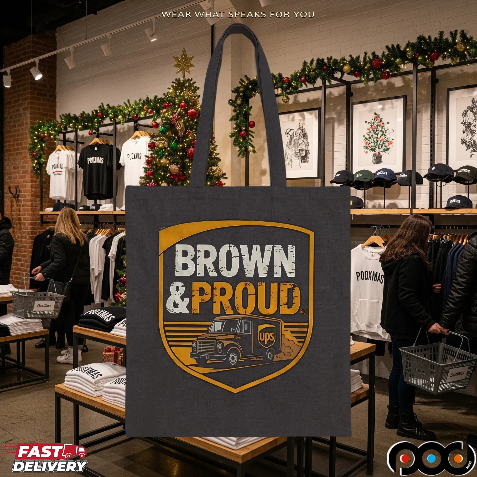 Brown And Proud Ups Driver Pride Logo Graphic T Shirt