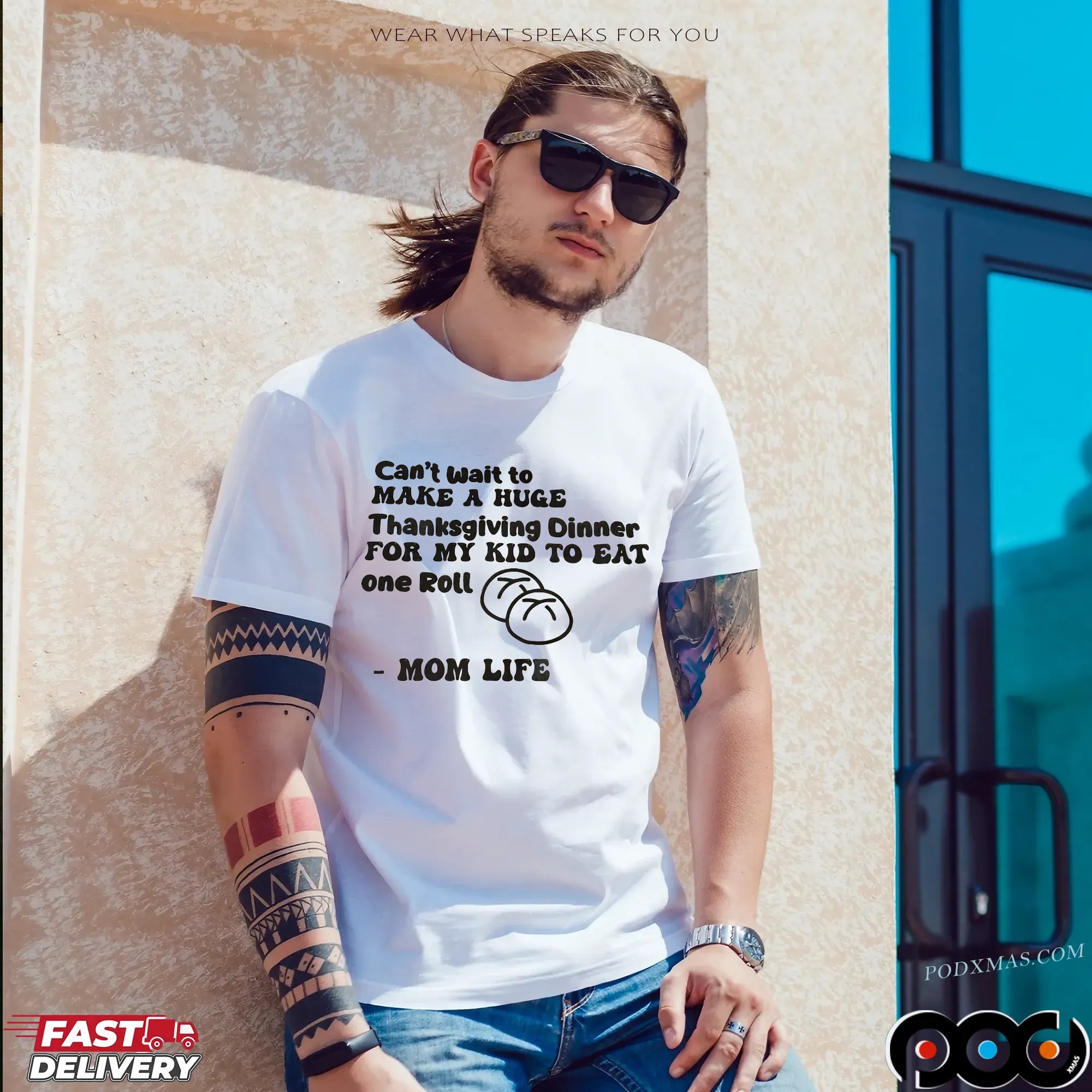 Can't Wait To Make A Huge Thanksgiving Dinner For My Kid To Eat One Roll Mom Life T Shirt