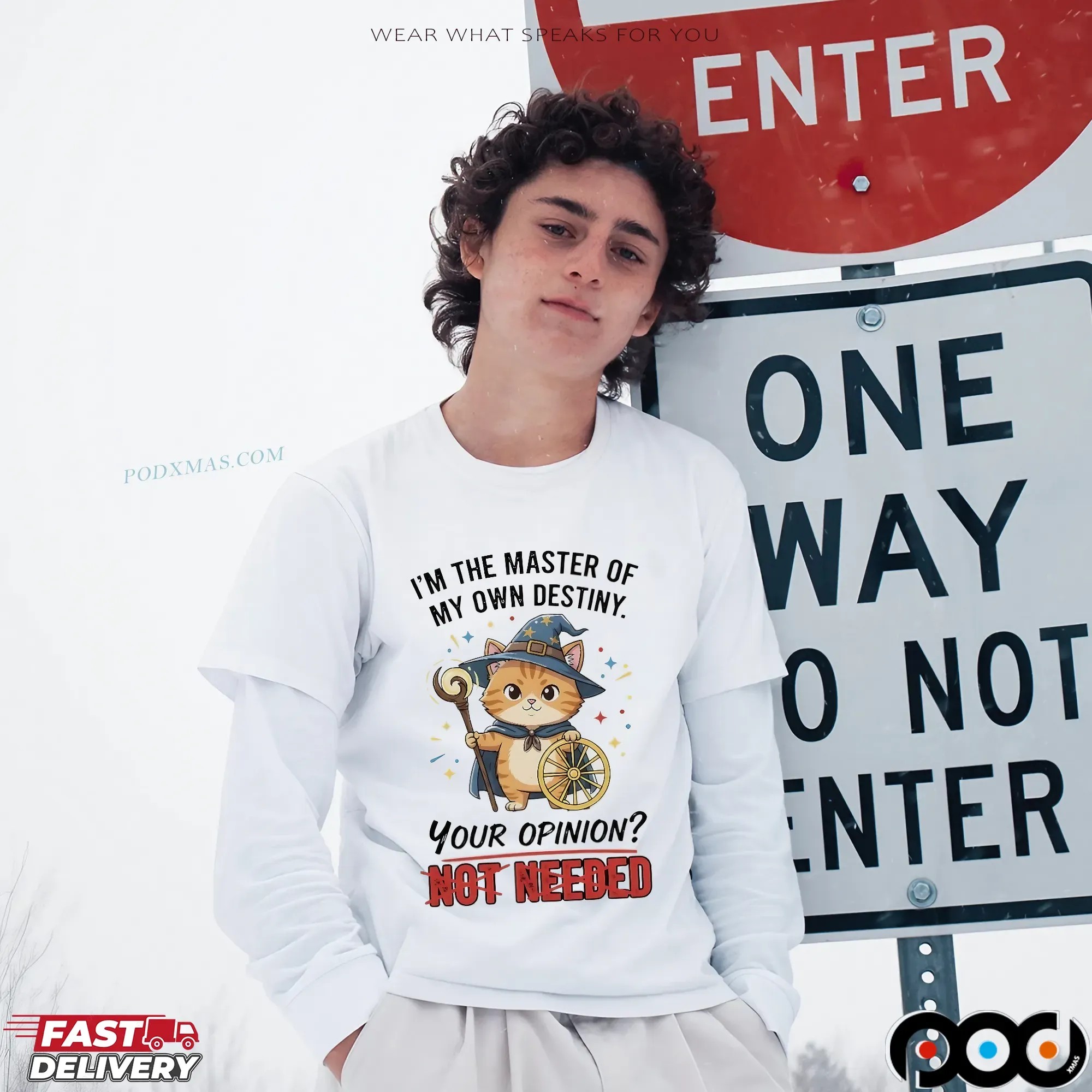 Cat I’m The Master Of My Own Destiny Your Opinion Not Needed Wizard T Shirt