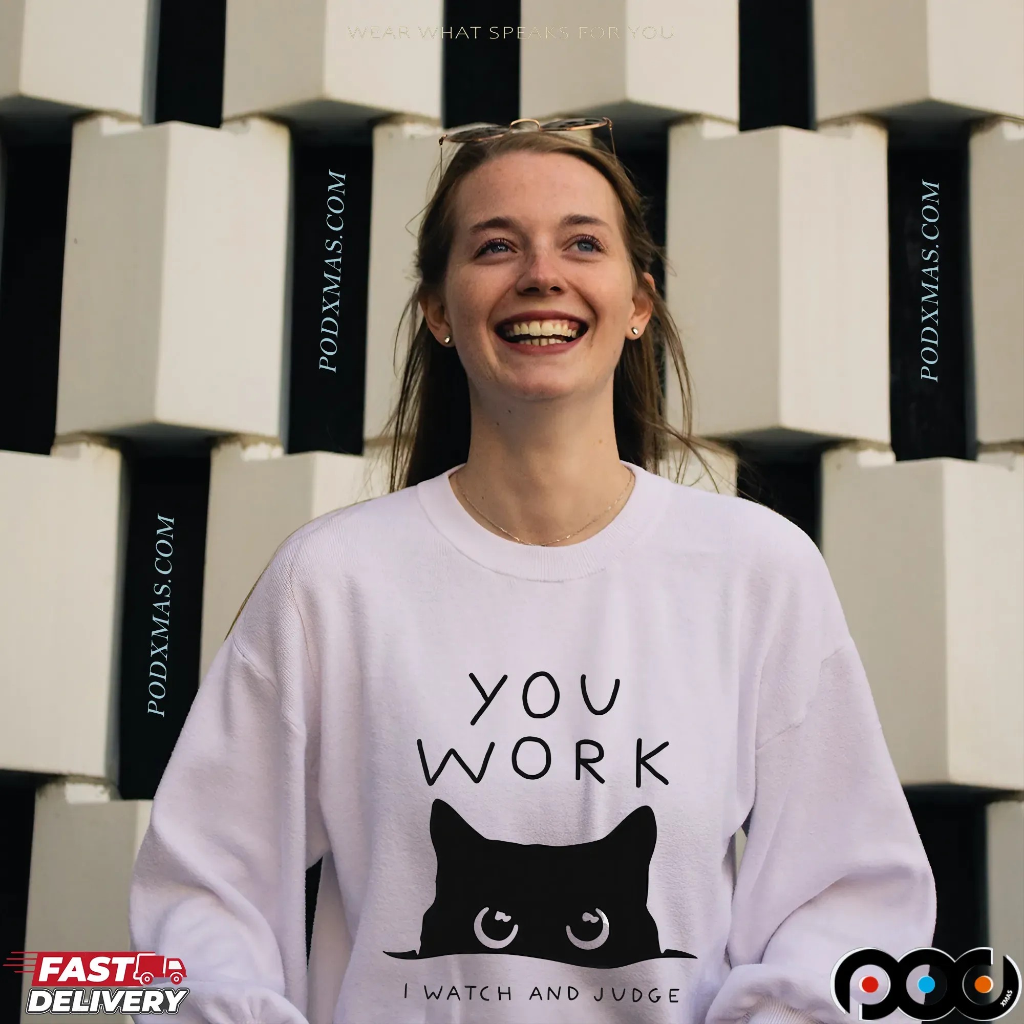 Cat You Work I Watch And Judge Classic T Shirt