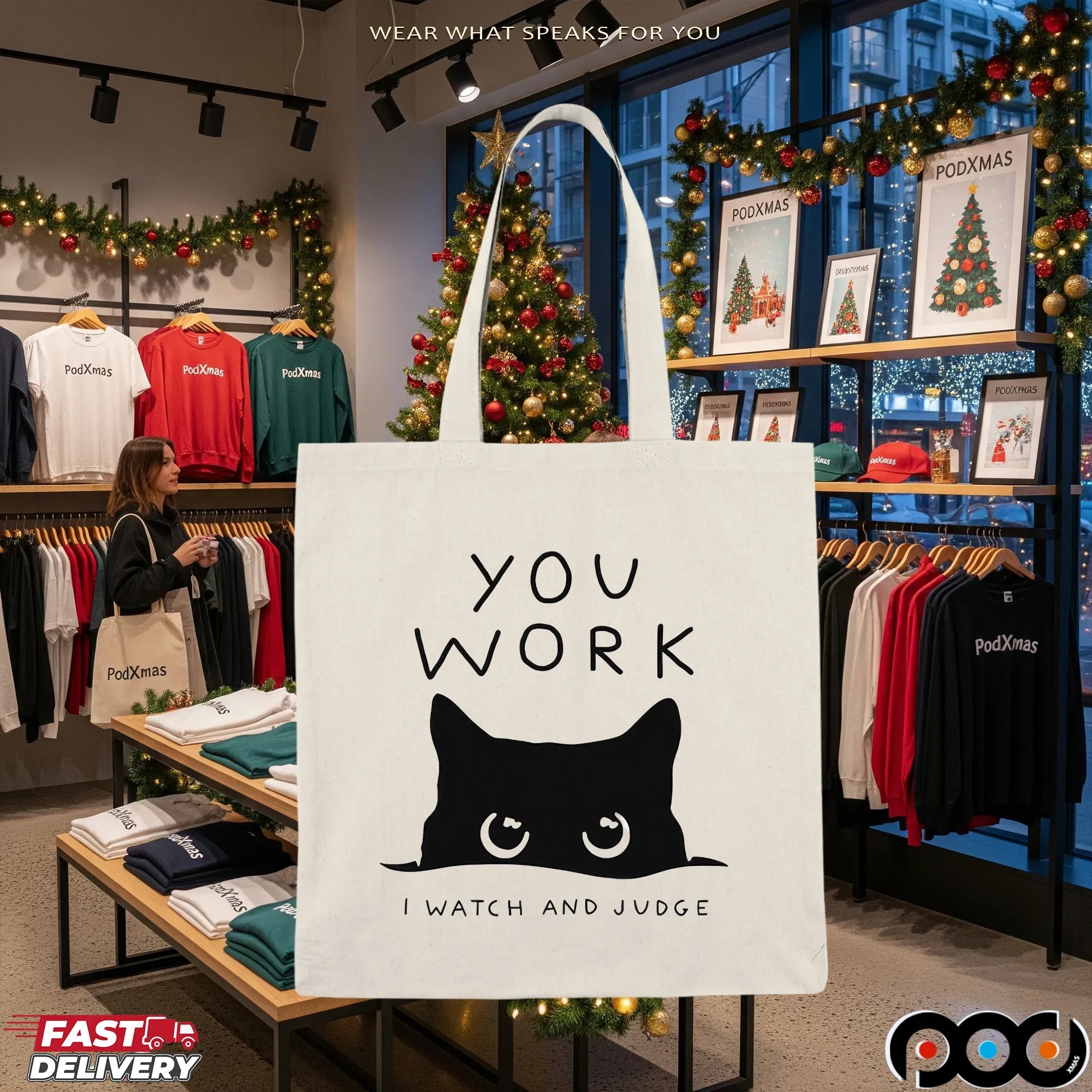 Cat You Work I Watch And Judge Classic T Shirt