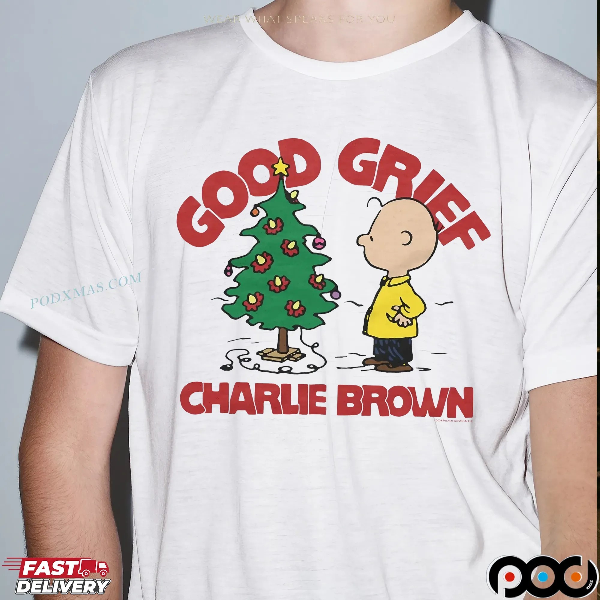 Charlie Brown Christmas Tree Good Grief The Peanuts T Shirt