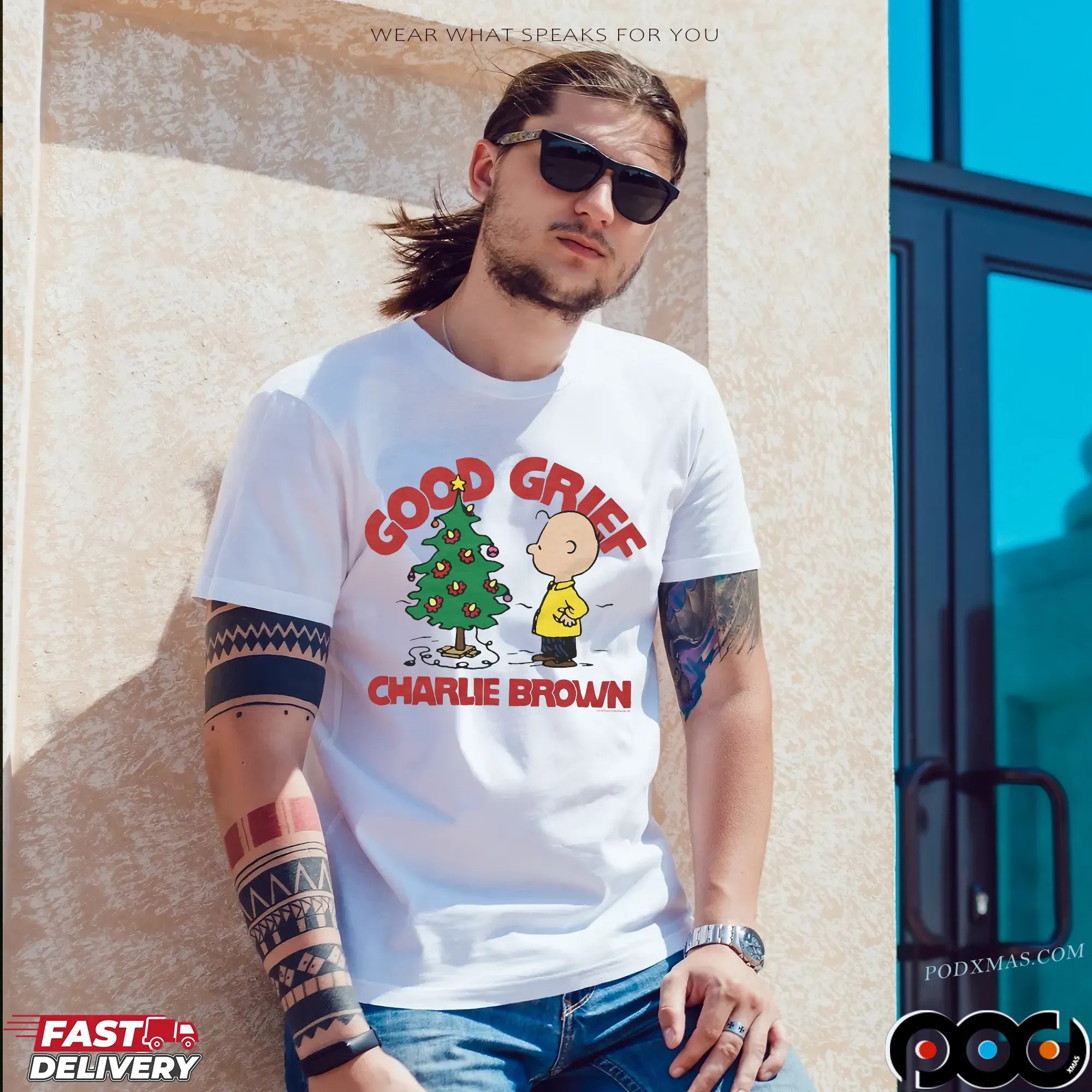 Charlie Brown Christmas Tree Good Grief The Peanuts T Shirt