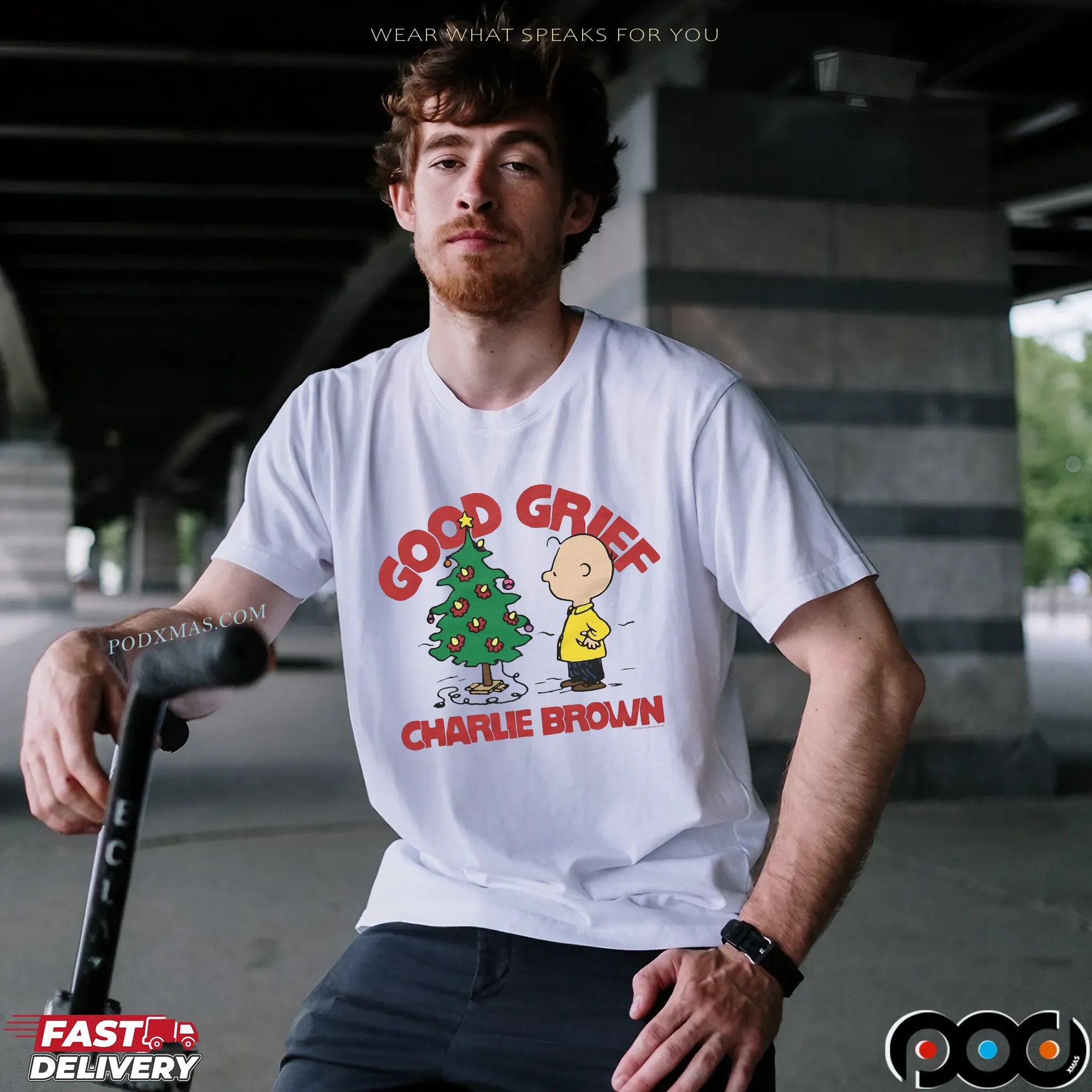 Charlie Brown Christmas Tree Good Grief The Peanuts T Shirt