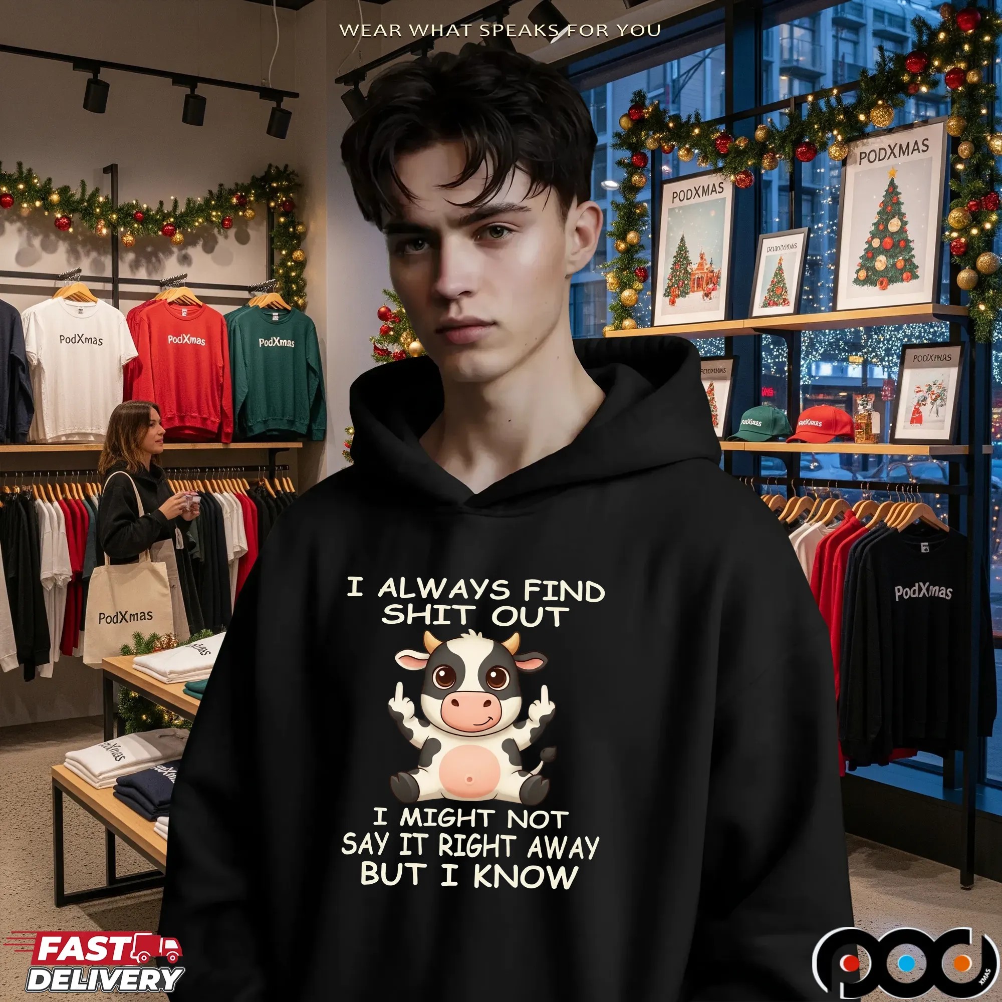 Cow I Always Find Shit Out I Might Not Say It Right Away But I Know Shirt