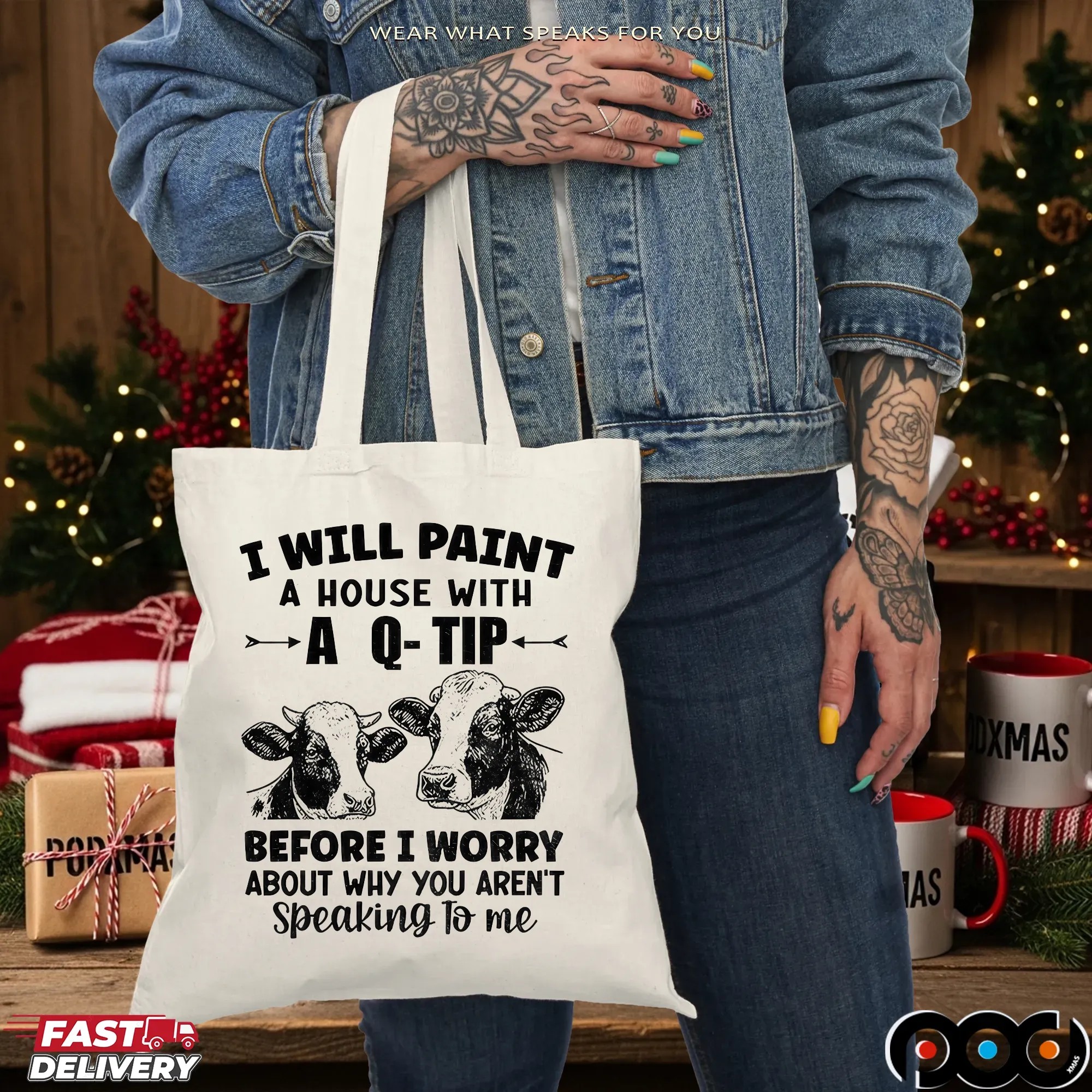 Cow I Will Paint Your House With A Q-tip Before I Worry Why You’re Not Speaking To Me T Shirt