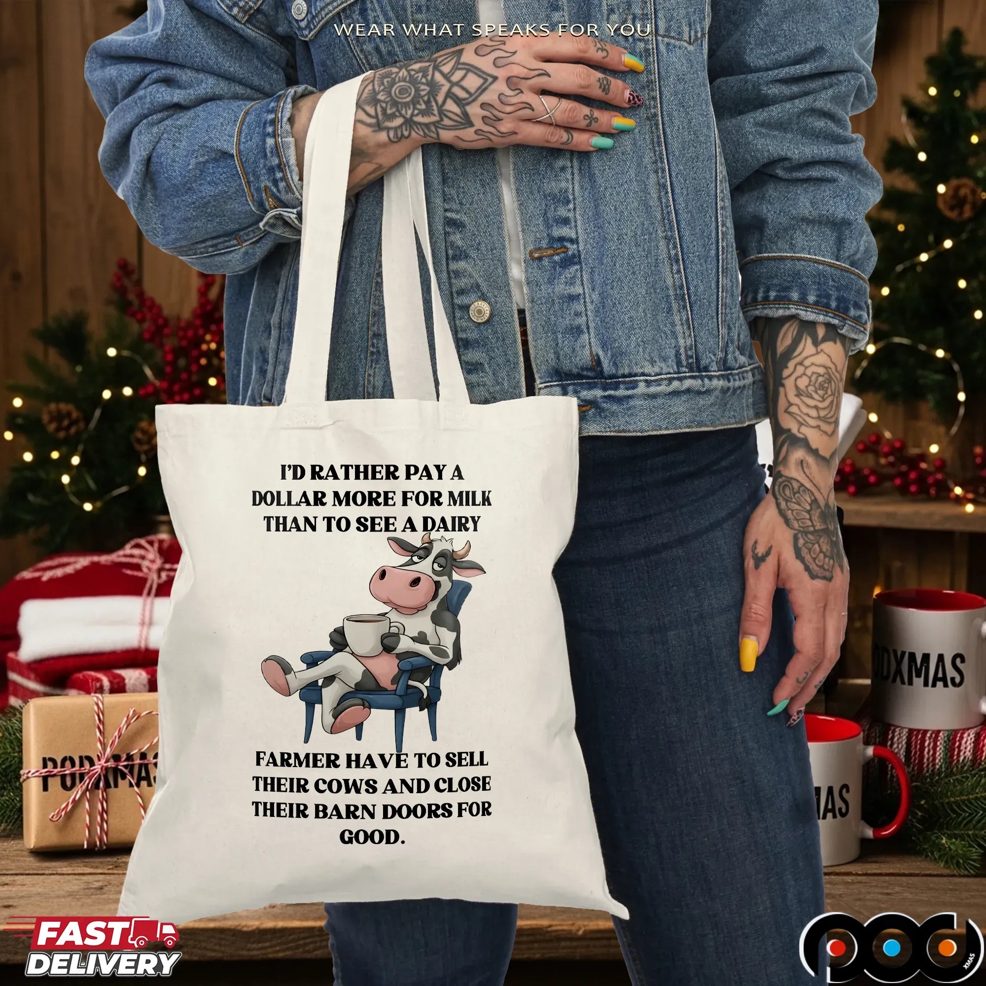 Cow I'd Rather Pay A Dollar More For Milk Than To See A Dairy Farmer Have To Sell Their Cows And Close Their Barn Doors For Good T Shirt