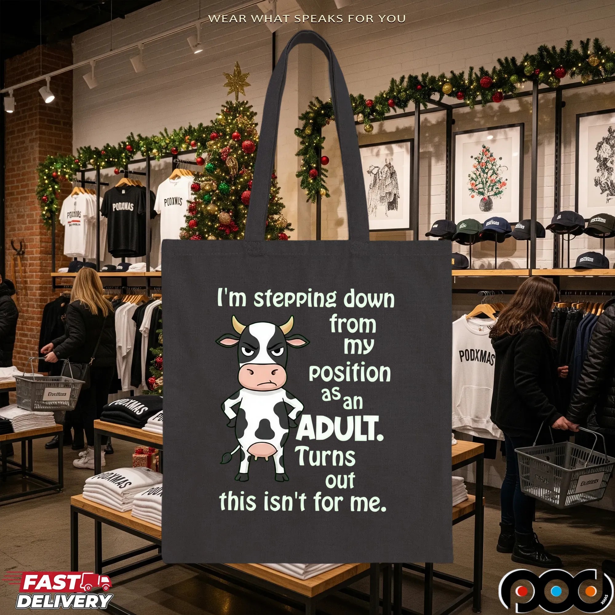 Cow I'm Stepping Down From My Position Asan Adult Turns Out This Isn't For Me Shirt