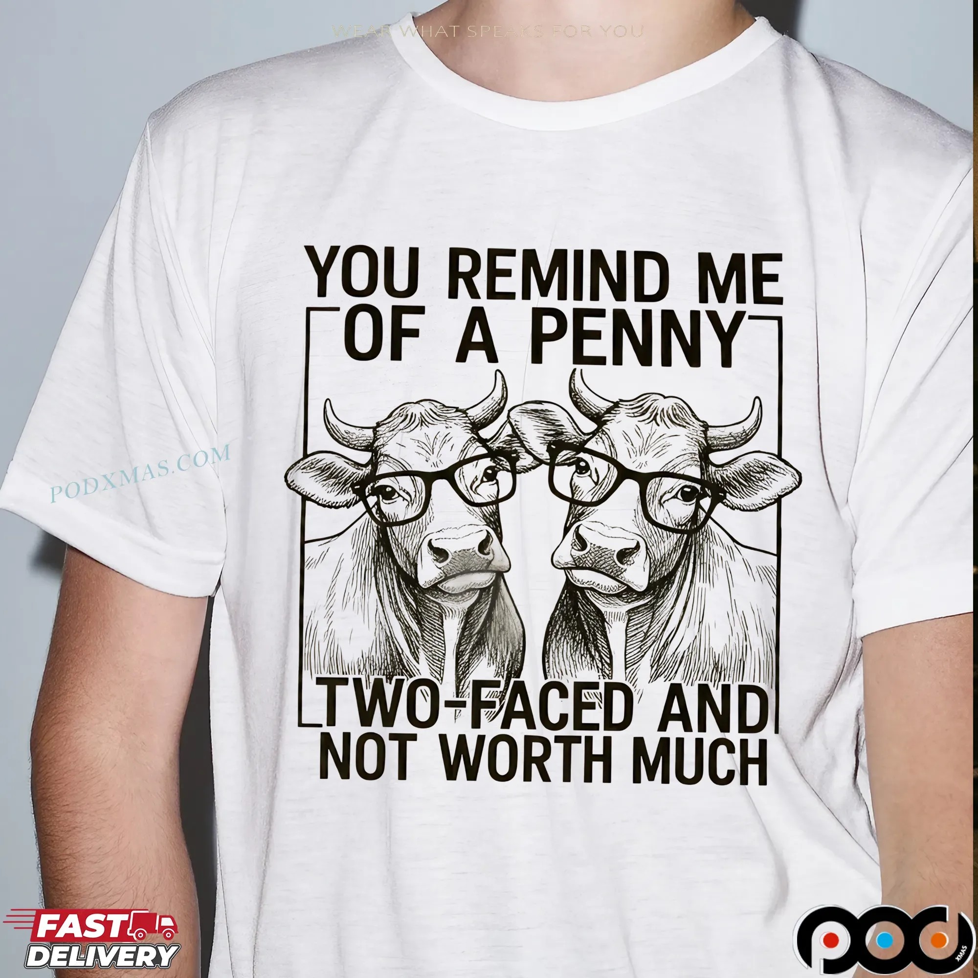 Cow You Remind Me Of A Penny Ltwo-faced And Not Worth Much T Shirt