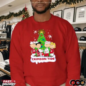 Crimson Tide The Peanuts Snoopy And Friends Christmas Crossover T Shirt