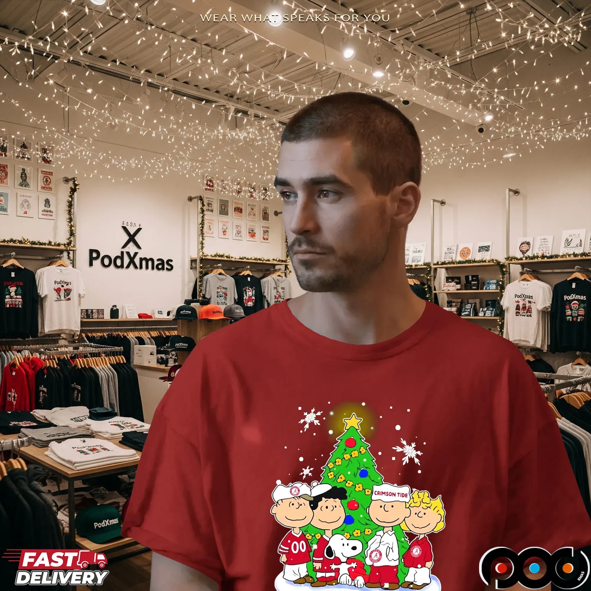 Crimson Tide The Peanuts Snoopy And Friends Christmas Crossover T Shirt