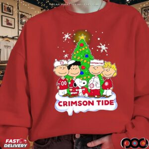 Crimson Tide The Peanuts Snoopy And Friends Christmas Crossover T Shirt
