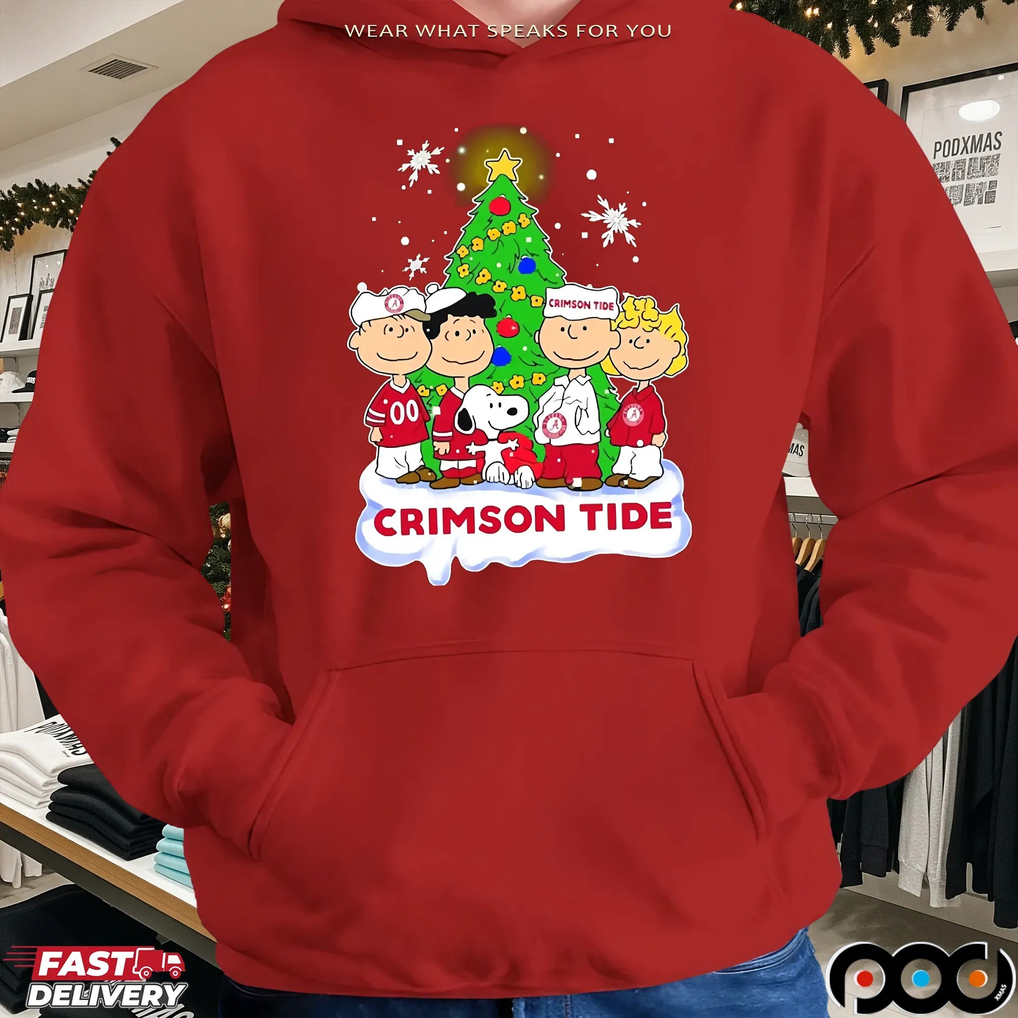 Crimson Tide The Peanuts Snoopy And Friends Christmas Crossover T Shirt