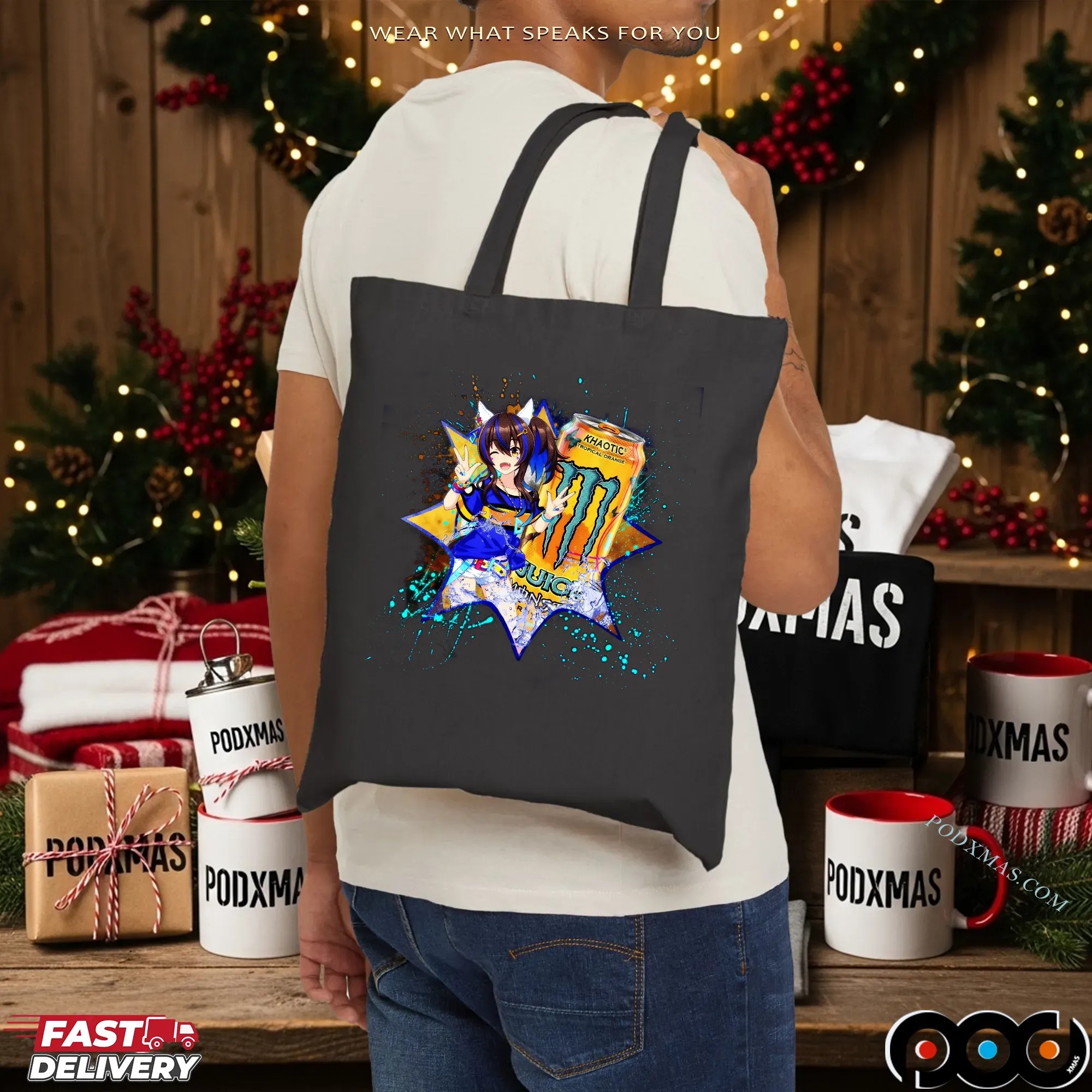 Daitaku Helios Umamusume Pretty Derby Khaotic Juice Monster Energy Anime Mashup T Shirt