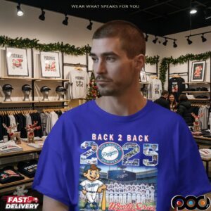 Dodgers 1955 - 2025 World Series Back 2 Back Champions T Shirt