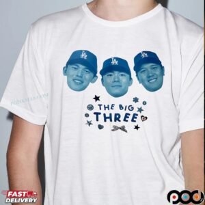 Dodgers The Big Three Ohtani Yamamoto And Sasaki T Shirt