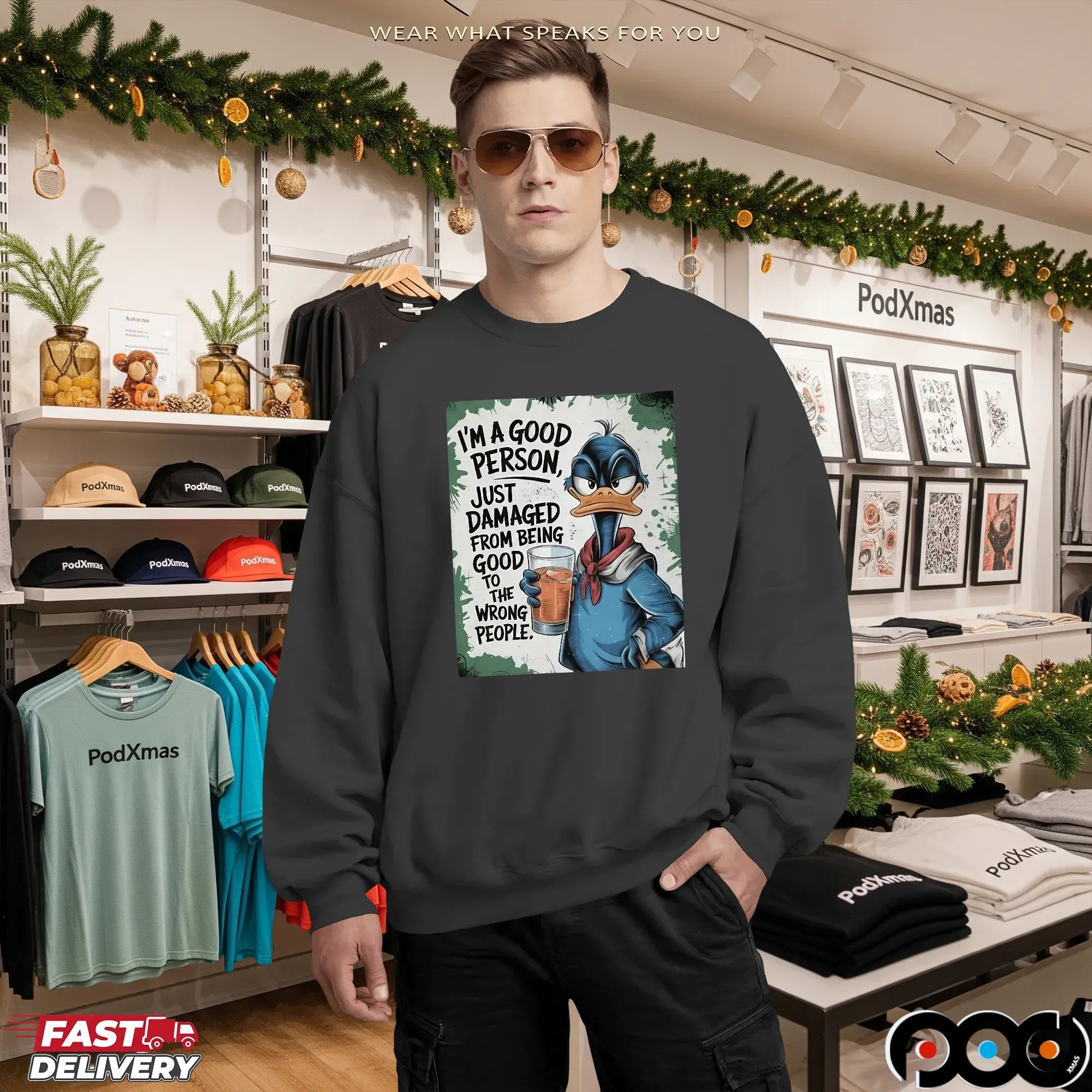 Duck I'm A Good Person, Just Damaged From Being Good To The Wrong People T Shirt