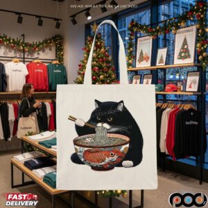 Fat Cat Eating Ramen Classic T Shirt