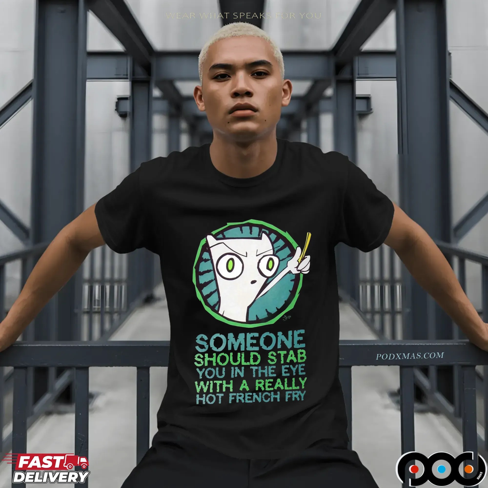 Foamy The Squirrel Someone Should Stab You In The Eye With A Really Hot French Fry Meme T Shirt