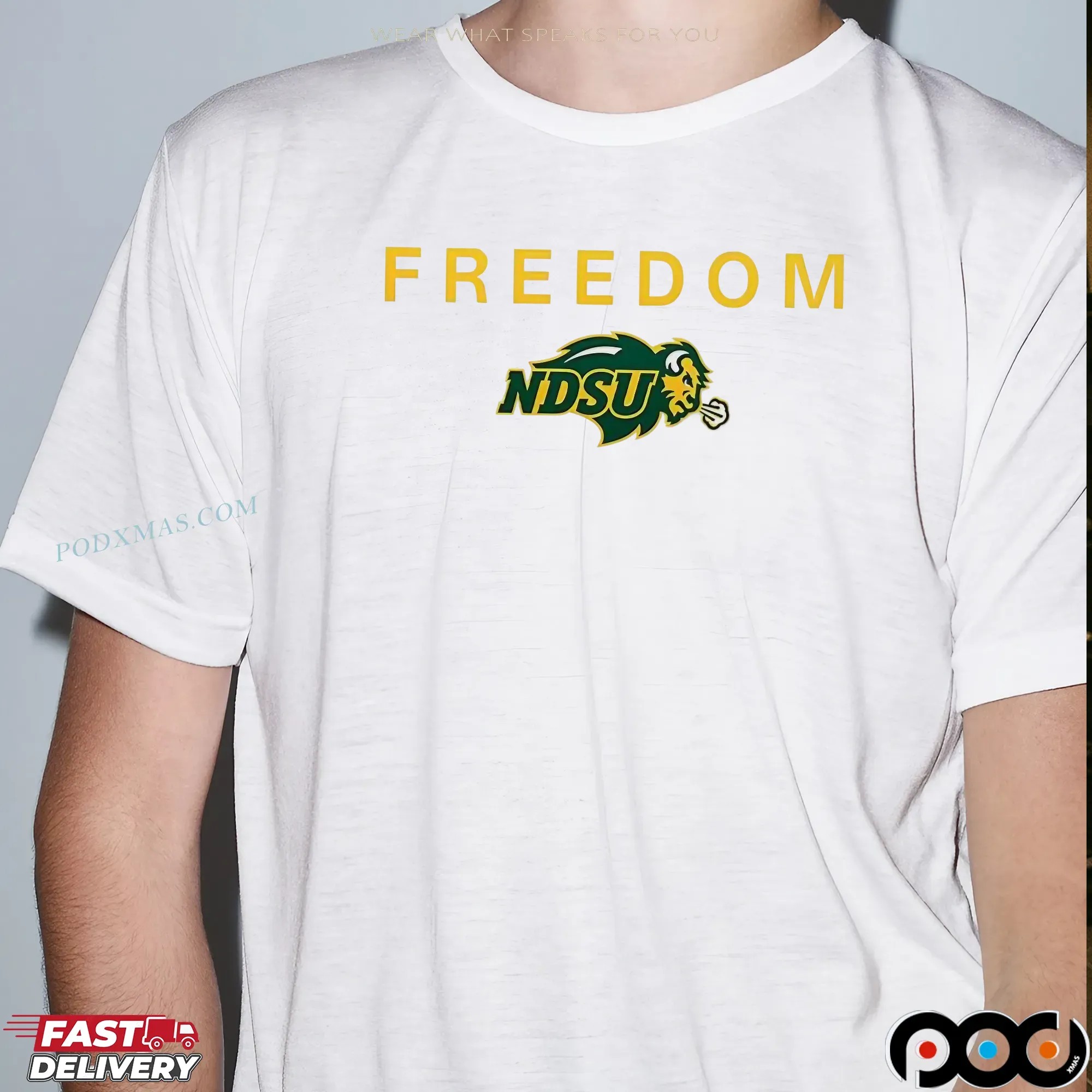 Freedom North Dakota State Bison Football Logo T Shirt