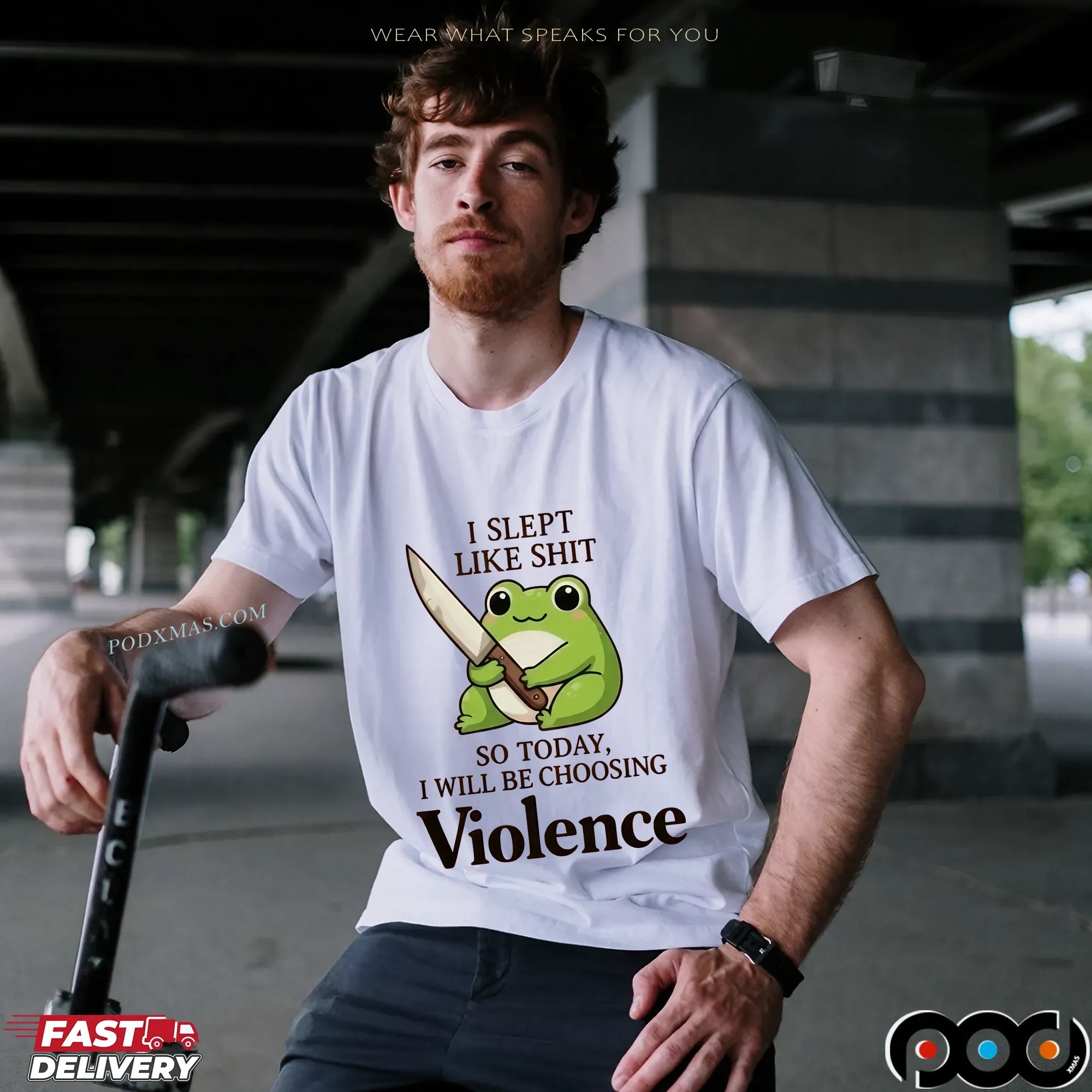 Frog I Slept Like Shit So Today, I Will Be Choosing Violence T Shirt