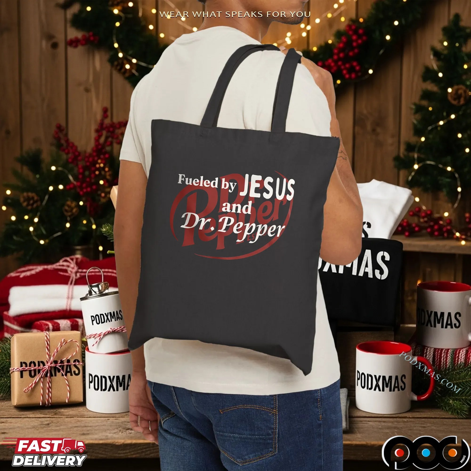 Fueled by Jesus and Dr Pepper Soda Christian T Shirt